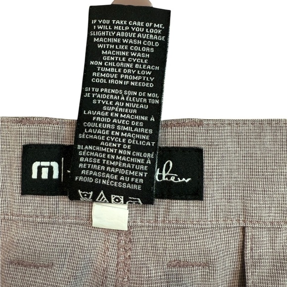 Travis Mathew Size 38 Tan Golf Shorts Polyester Blend 10 inch Inseam Light - Picture 3 of 7